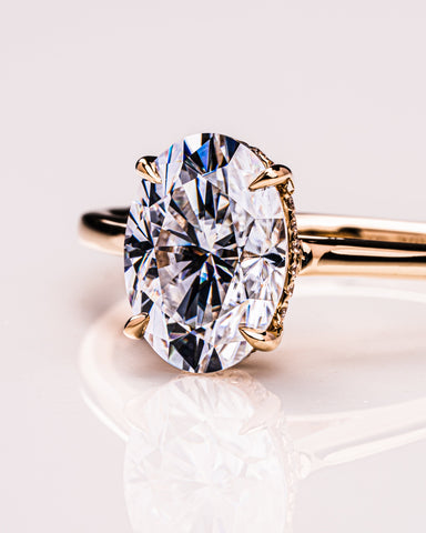 Caroline - Oval moissanite ring