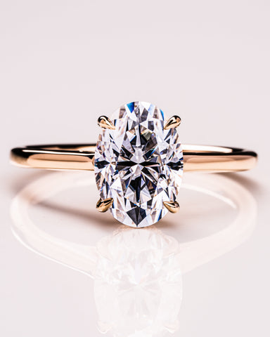 Caroline - Oval moissanite ring