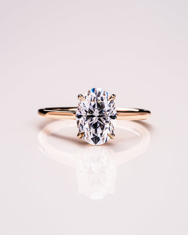 Caroline - Oval moissanite ring