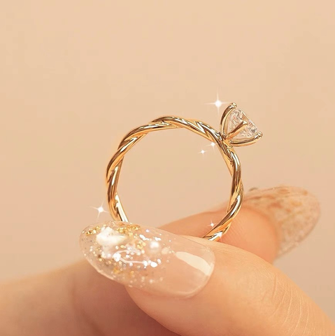 Celine's Sunset-1CT Mosissanite 14K/18K Gold Ring, 14k/18k White/Yellow Gold Ring, 18K Rose Gold Ring