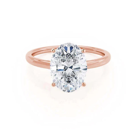 LULU - Oval Moissanite Solitaire Ring