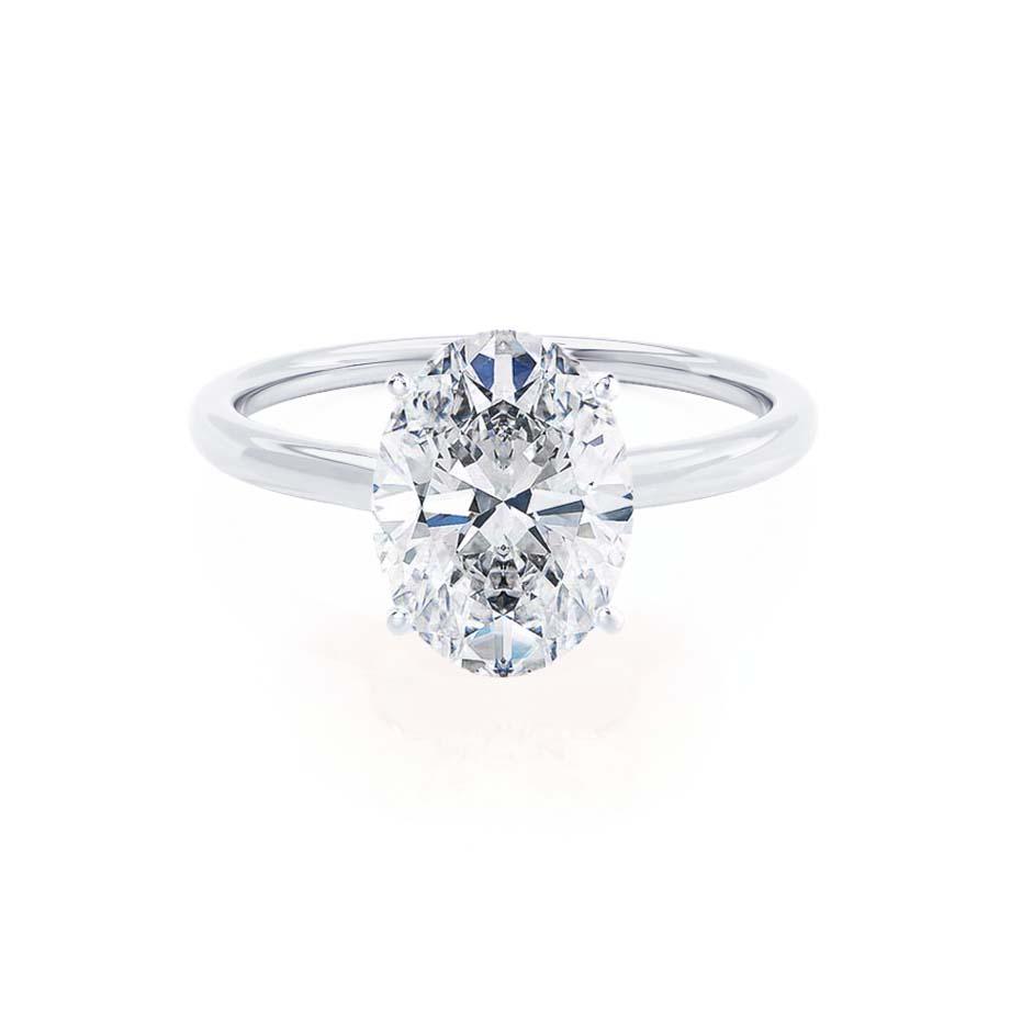 LULU - Oval Moissanite Solitaire Ring