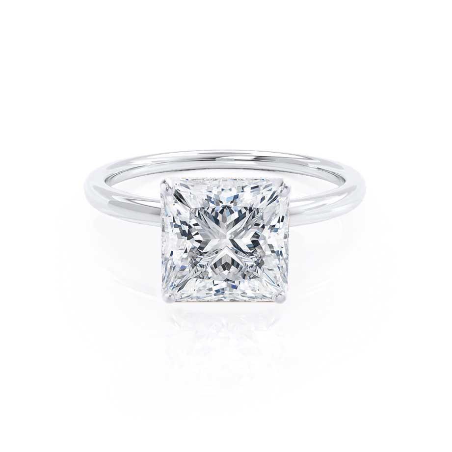 LULU - Princess Moissanite Petite Solitaire Ring