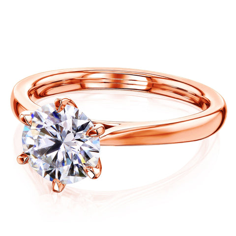 Round Moissanite 6-Prong Ring