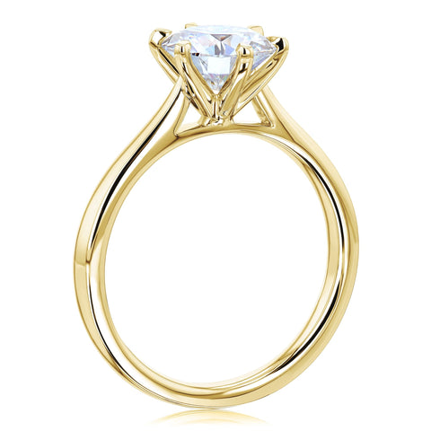 Round Moissanite 6-Prong Ring