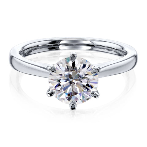 Round Moissanite 6-Prong Ring