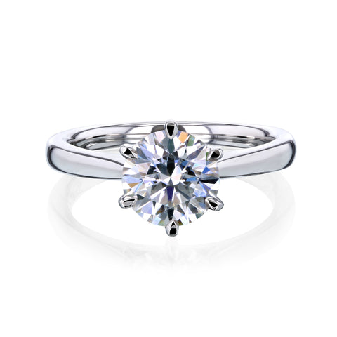 Round Moissanite 6-Prong Ring