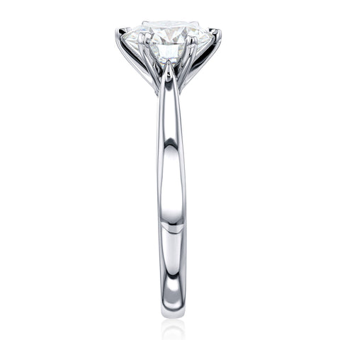 Round Moissanite 6-Prong Ring